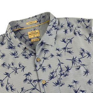 Mens Quiksilver Waterman Short Sleeve Button Up Floral Print Shirt Size Medium